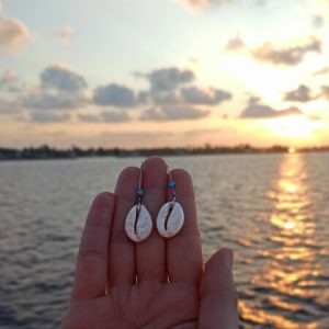 Boucles d’oreilles coquillage cauri
